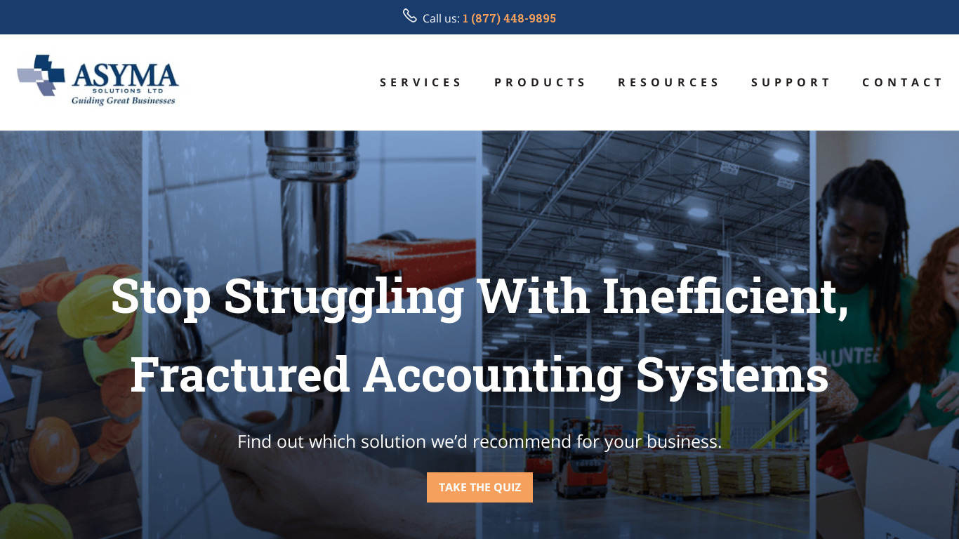 Asyma Solutions Landing page