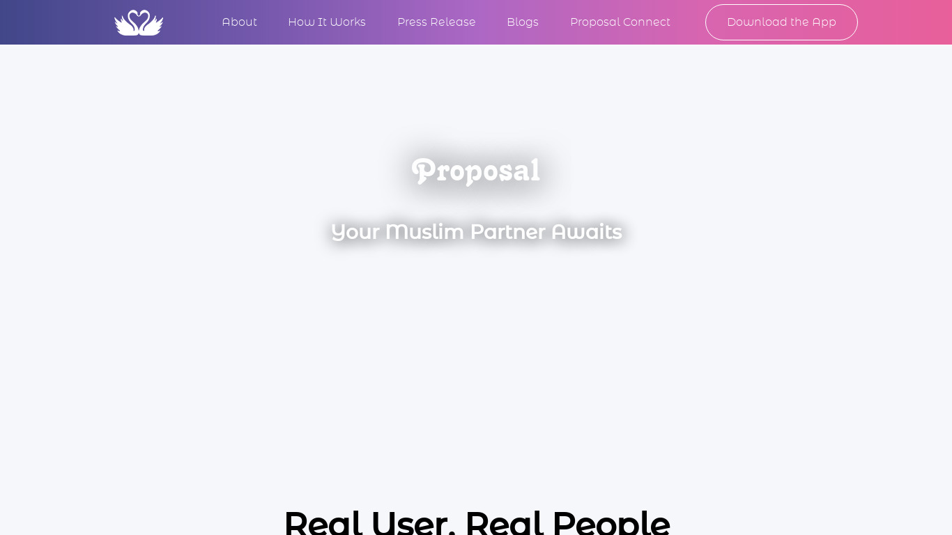 ProposalApp Landing page