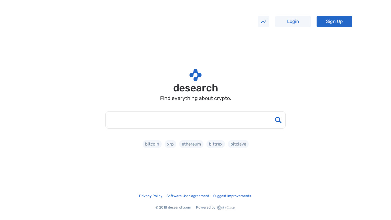 DeSearch Landing page
