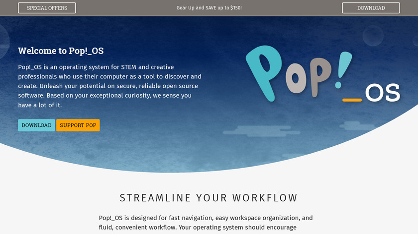 Pop!_OS Landing Page