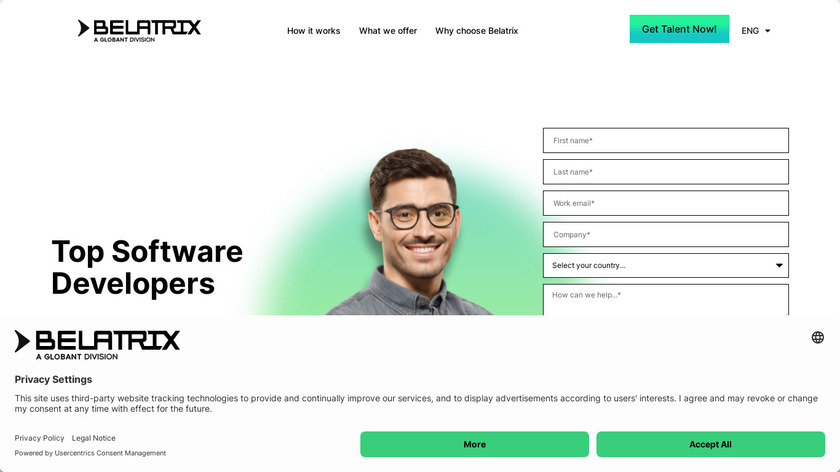 Belatrix Software Landing Page
