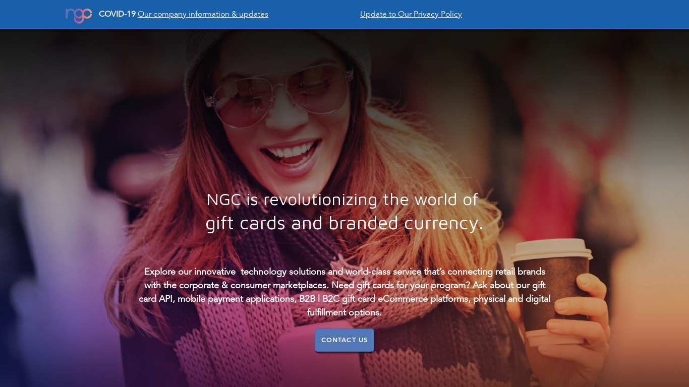 National Gift Card Landing page