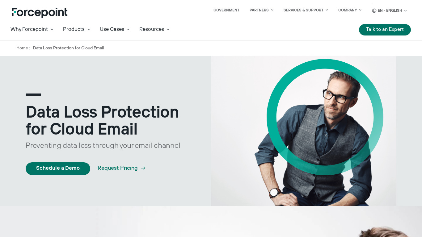 Forcepoint Email Security Landing page