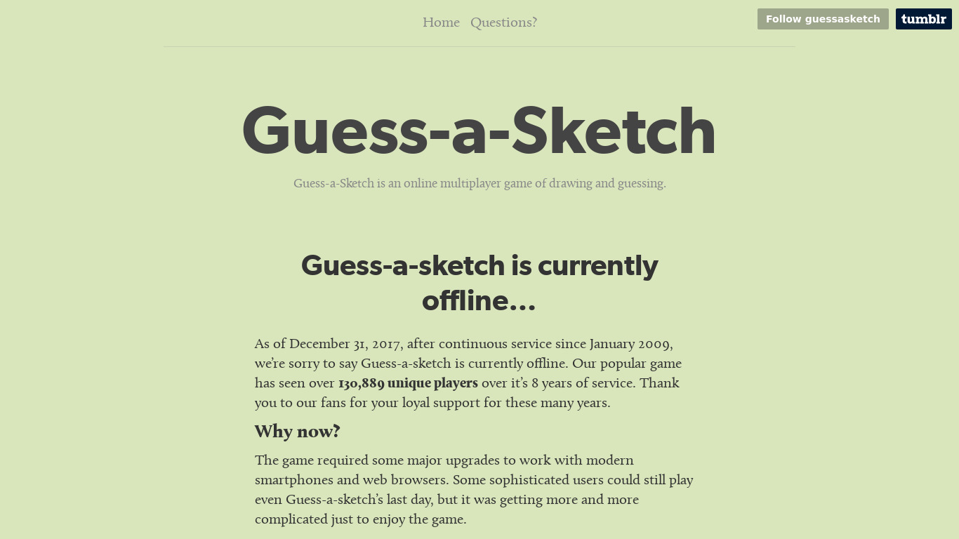 Guess-a-Sketch Landing page