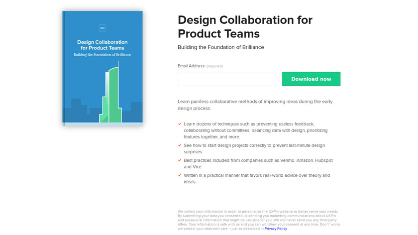Design Collaboration for Product Teams Landing Page