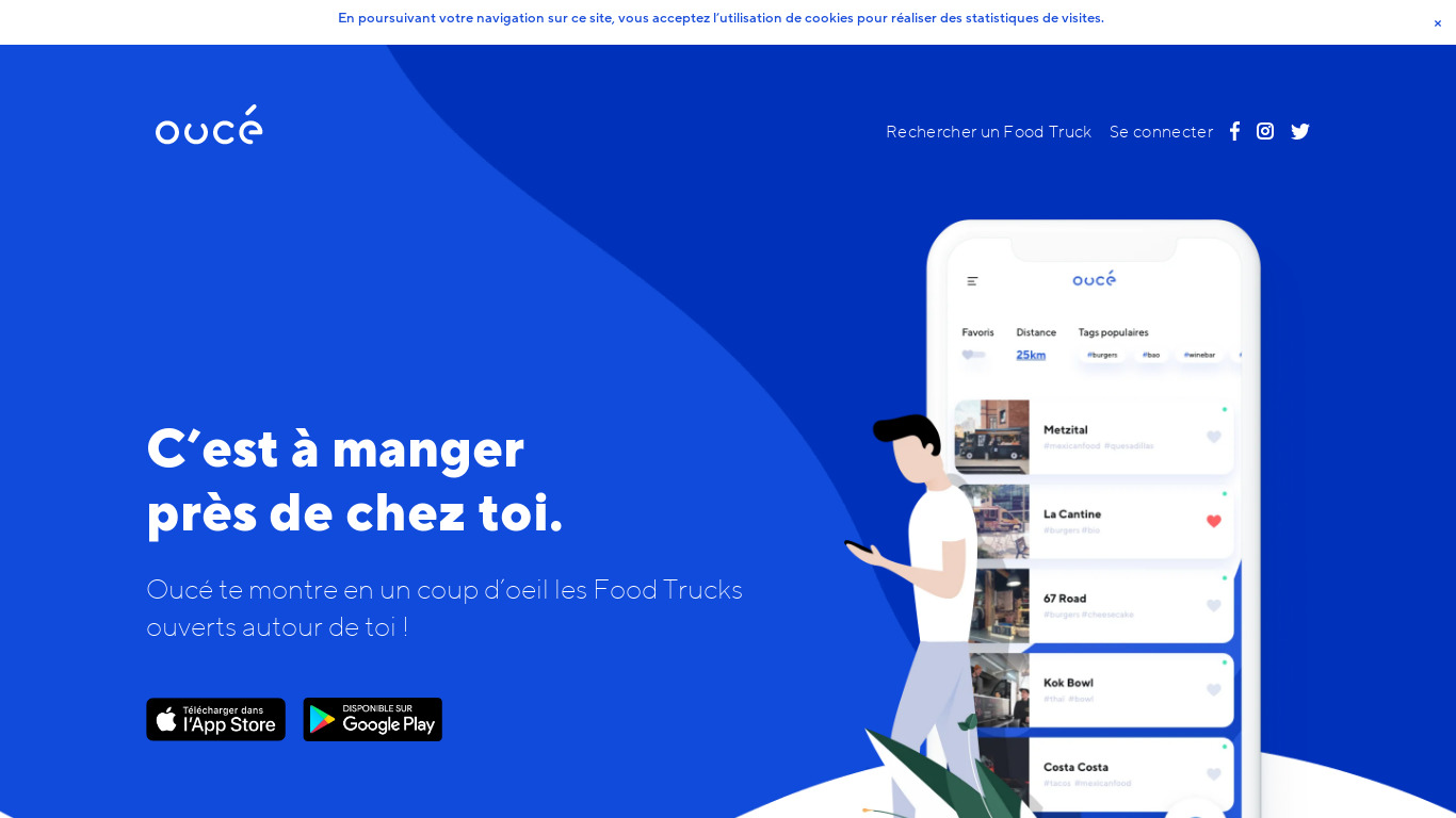 Oucé Landing page