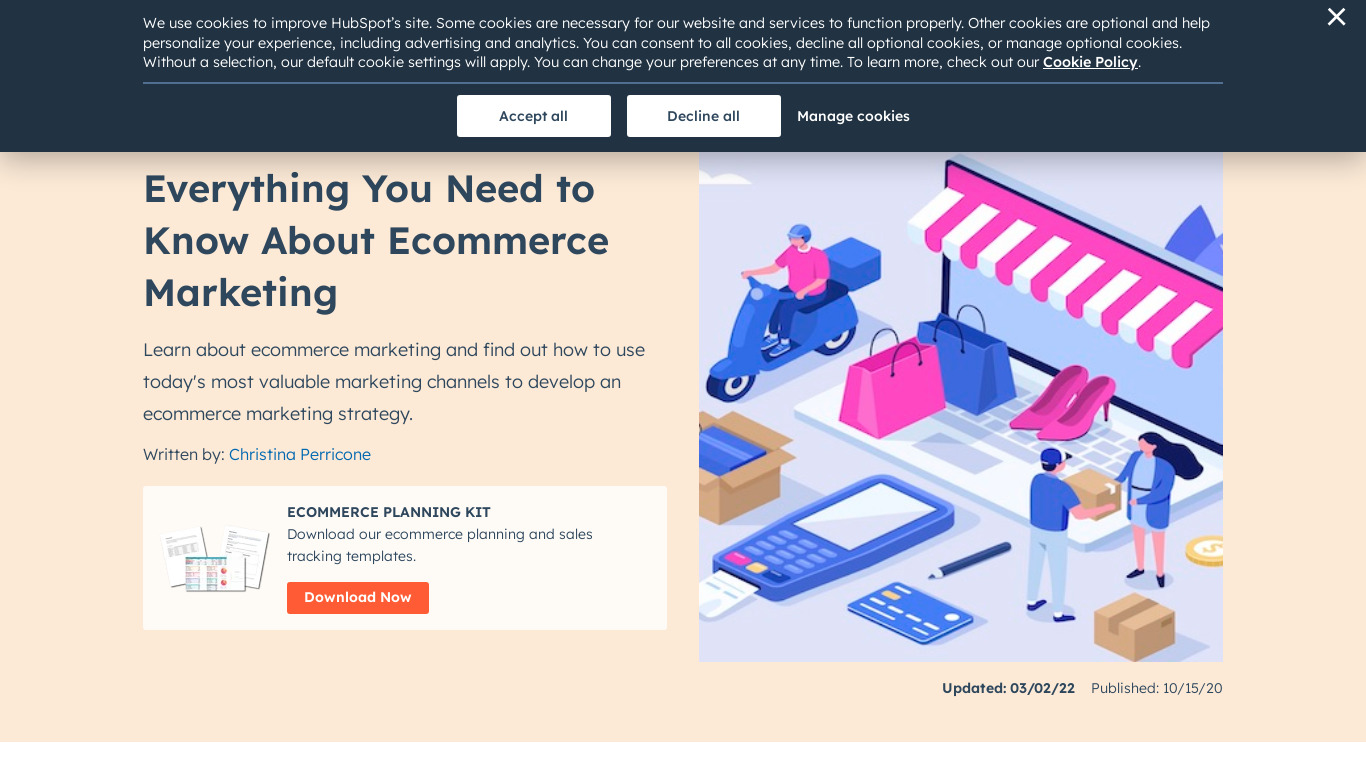 Ecommerce Marketing Landing page
