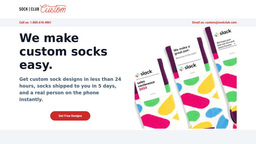 Custom by Sock Club Landing Page