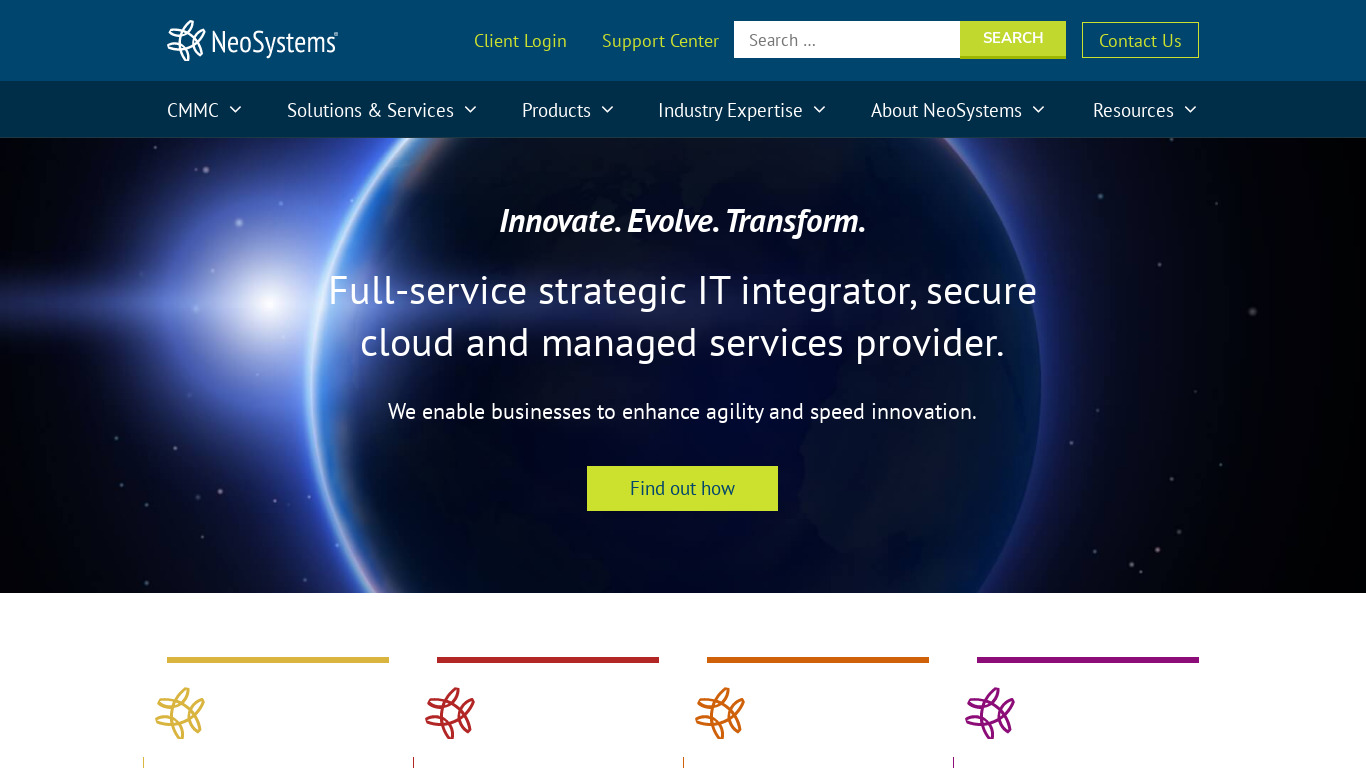 NeoSystems Corp Landing page