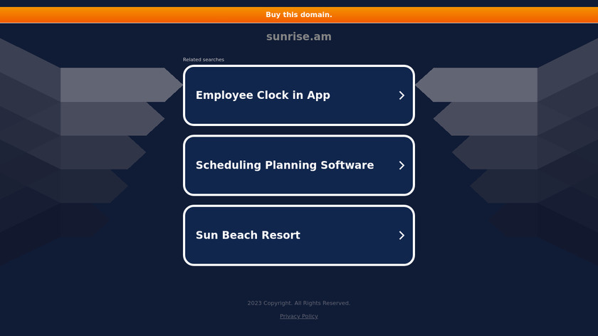 Sunrise Calendar Landing Page