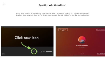 Spotify Web Visualizer image