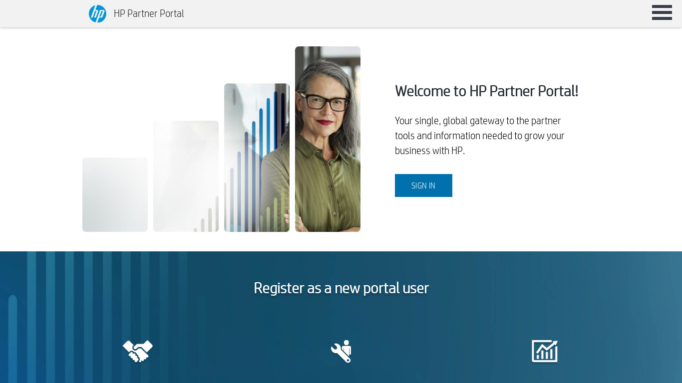 PartnerPortal Landing page