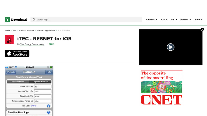 iTEC RESNET Landing Page