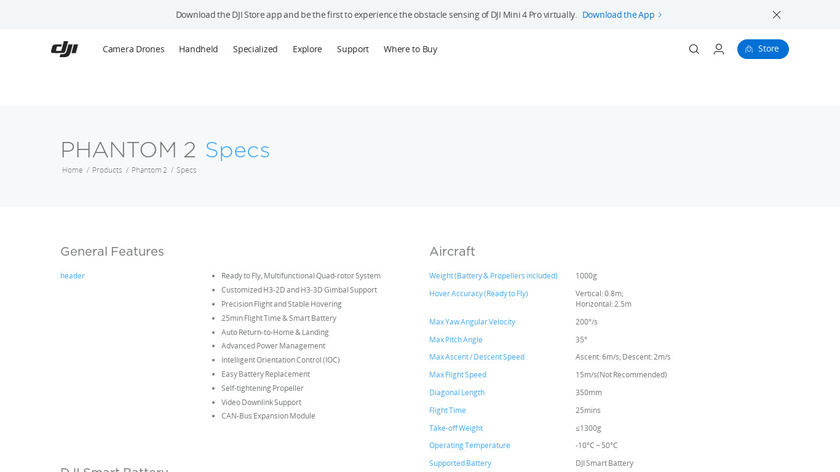DJI Phantom 2 Landing Page