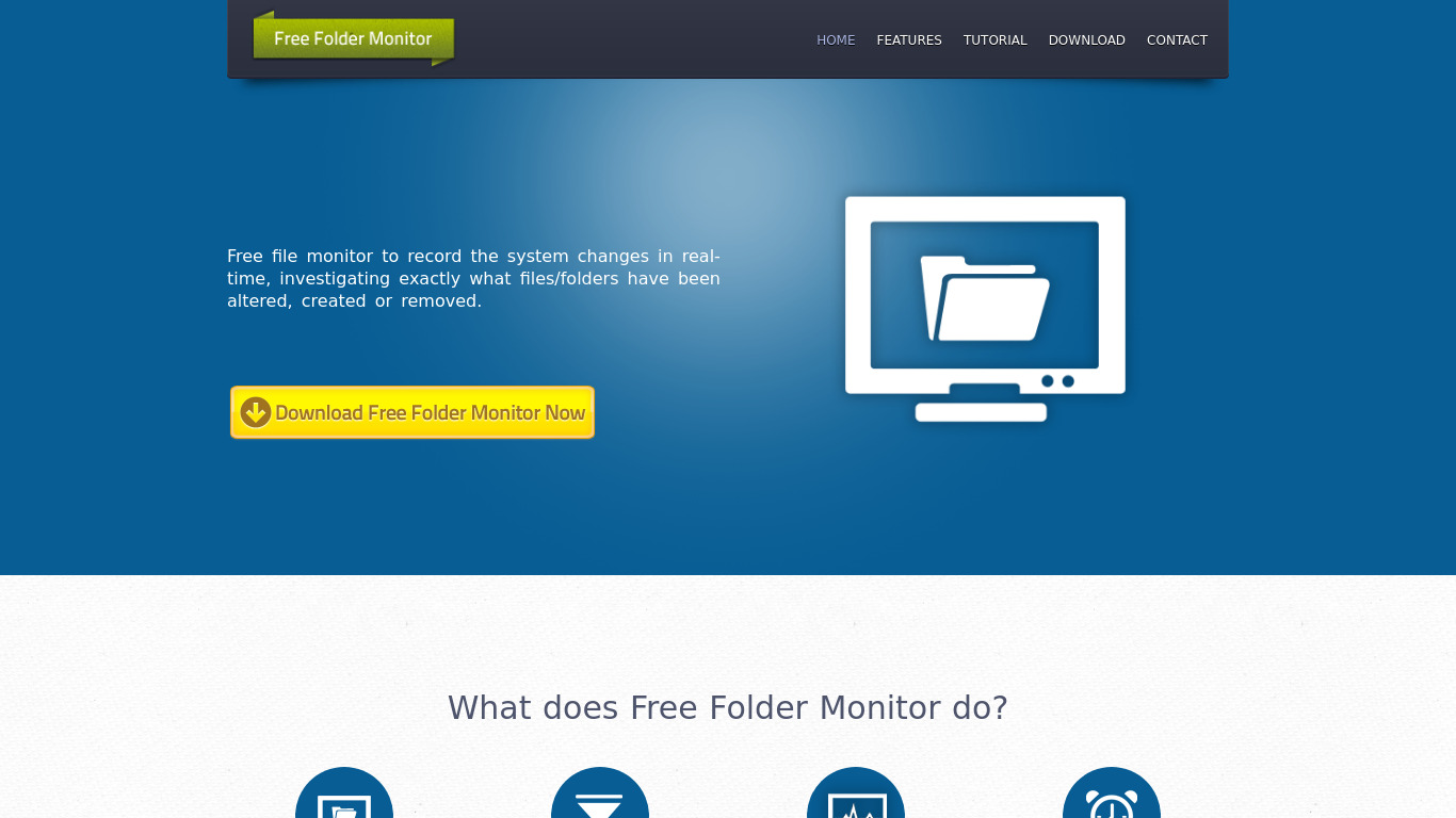 Free folder monitor Landing page