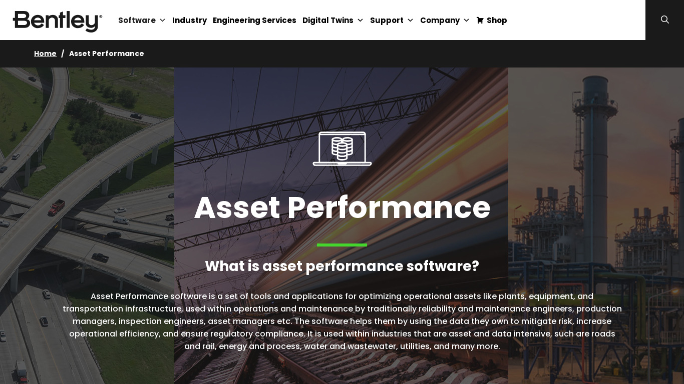 AssetWise Enterprise Interoperability Landing page