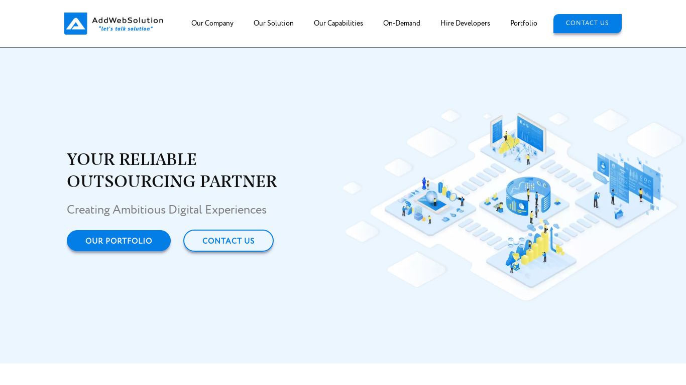 AddWeb Solution Private Limited Landing page