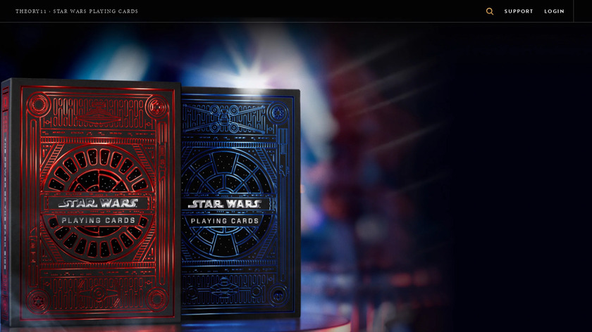 Star Wars Playing Cards Landing Page