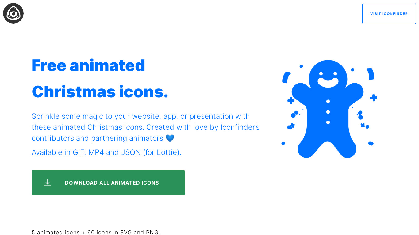 Iconfinder Christmas icons Landing page