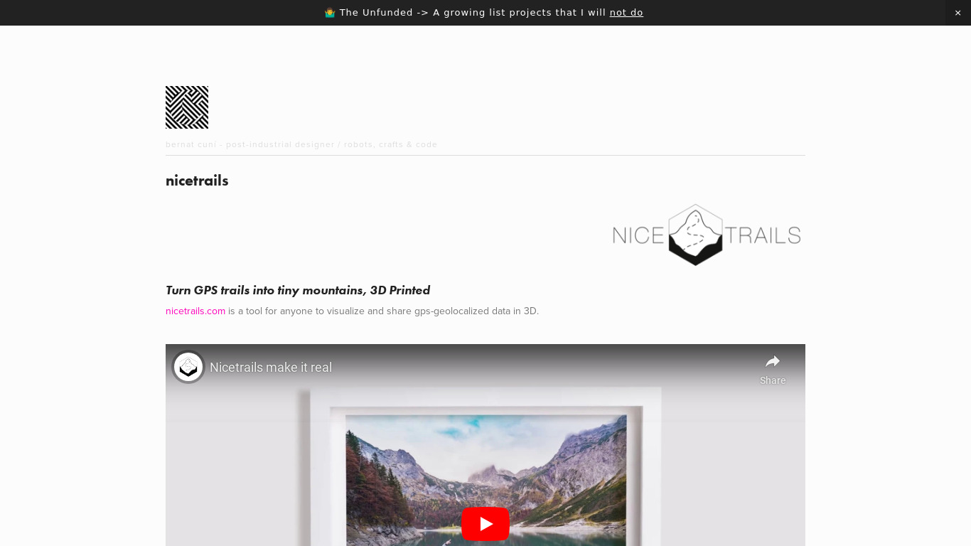 Nice Trails Landing page