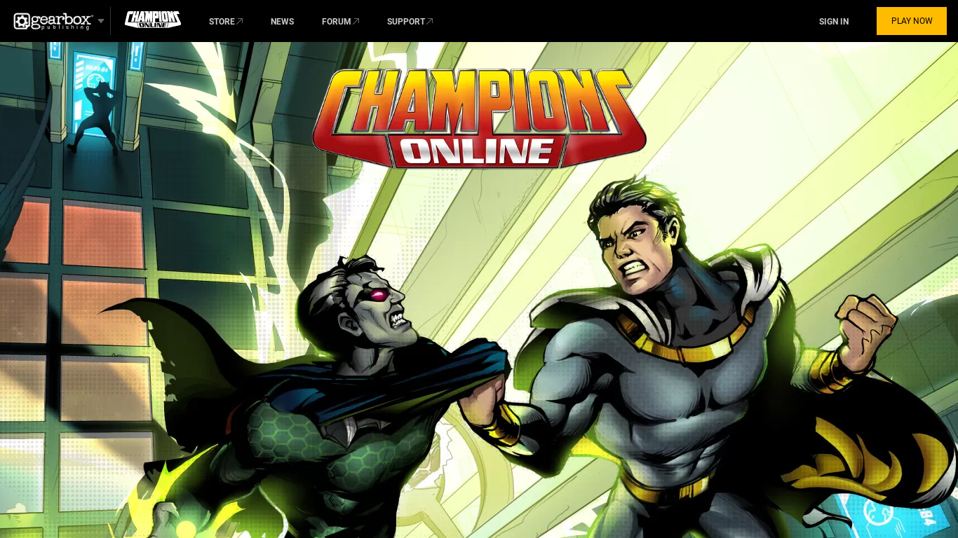 Champions Online Landing page