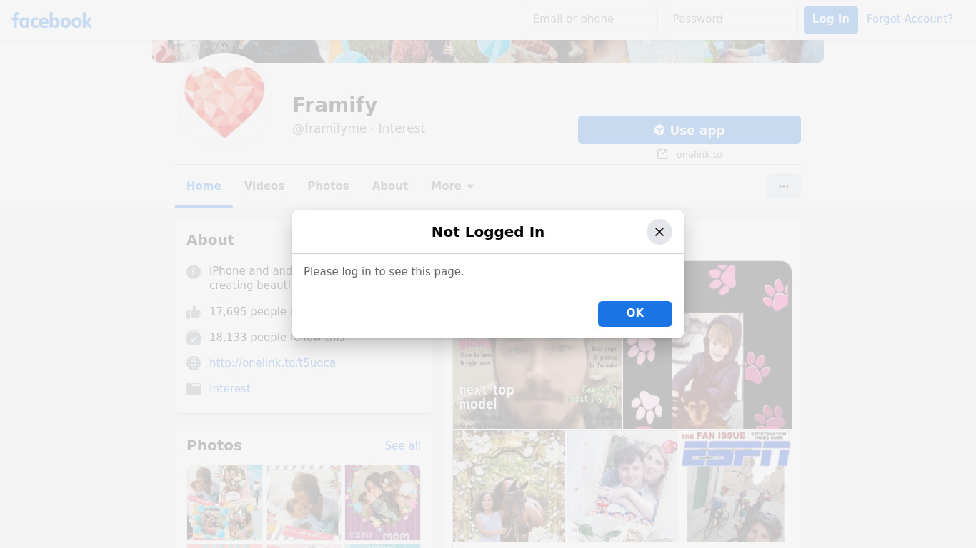 Framify Landing page