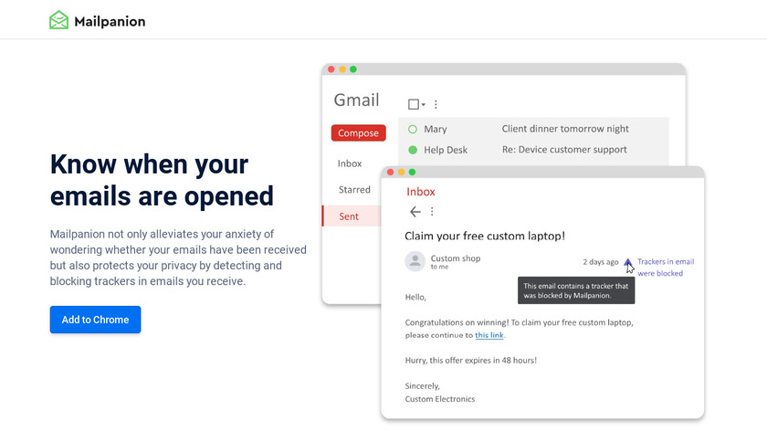 Mailpanion Landing Page