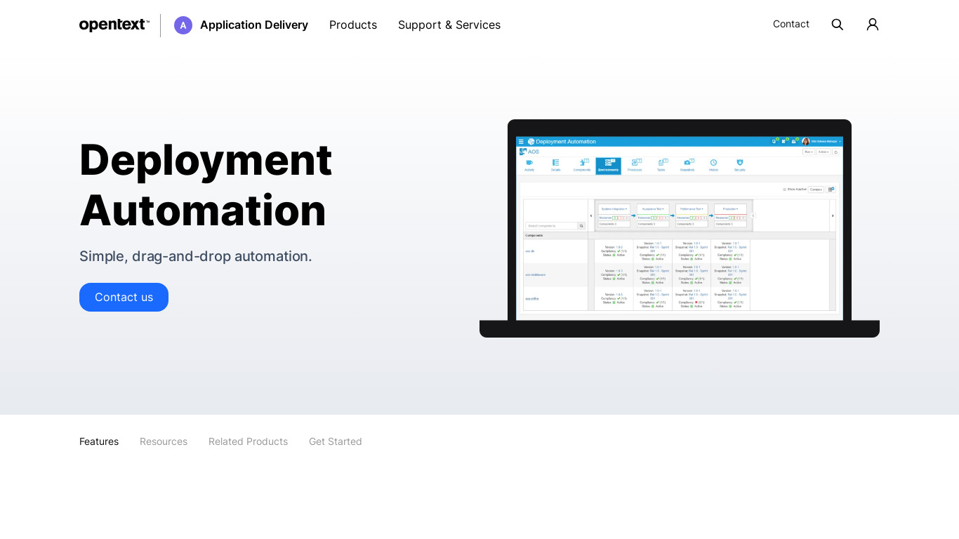 Deployment Automation Landing page