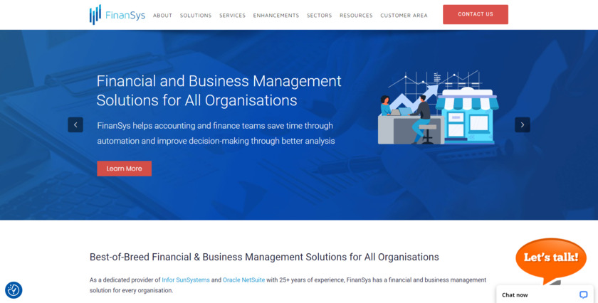 FinanSys Landing Page FinanSys Landing Page