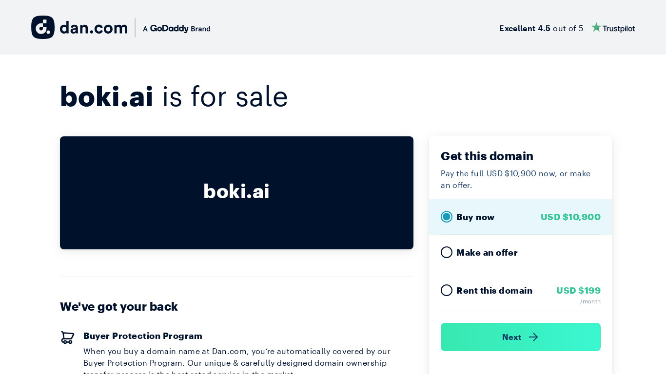 Boki.ai Landing page