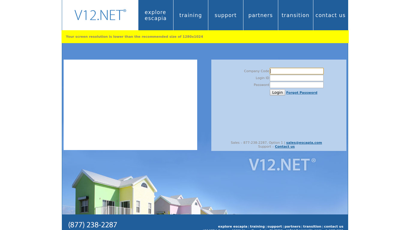 V12.NET Landing page
