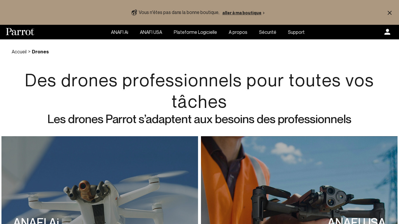 Parrot AR Drone 2.0 Landing page