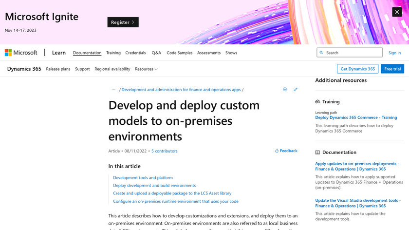 Custom Microsoft Dynamics 365 Deployment Landing Page