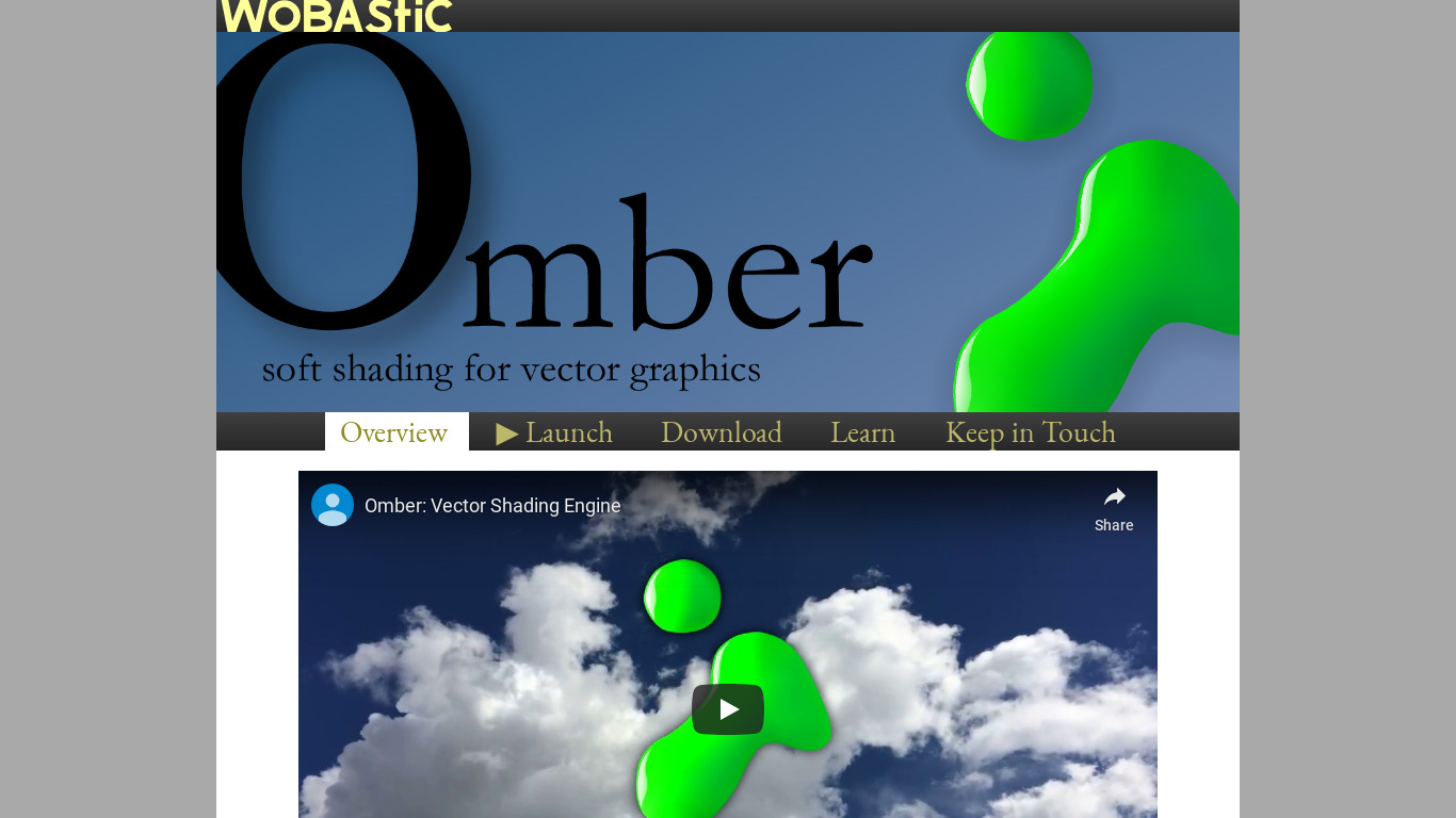Omber Landing page