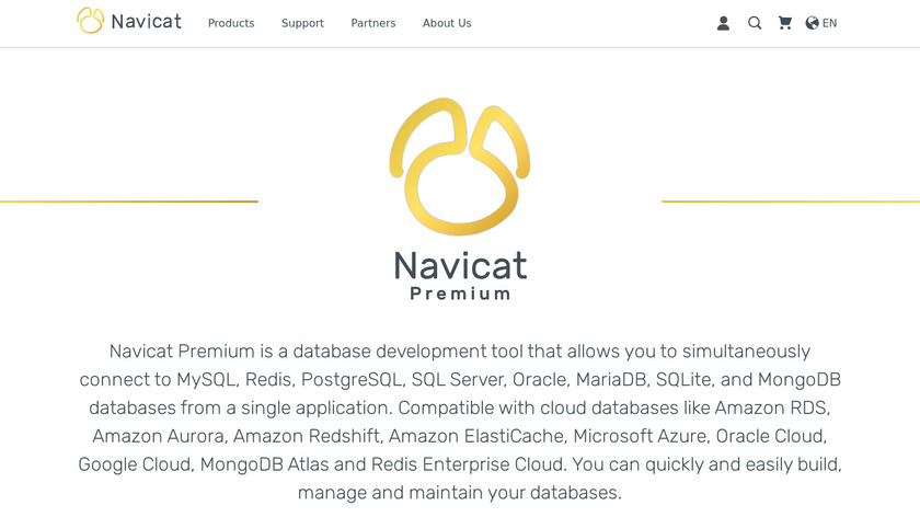 Navicat Premium Landing Page