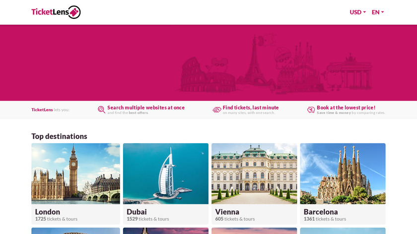 TicketLens Landing Page