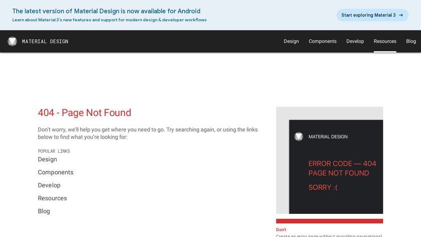 Build a Material theme Landing Page