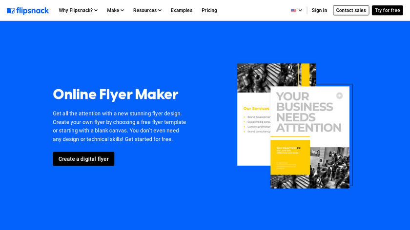 Digital Flyer Landing Page