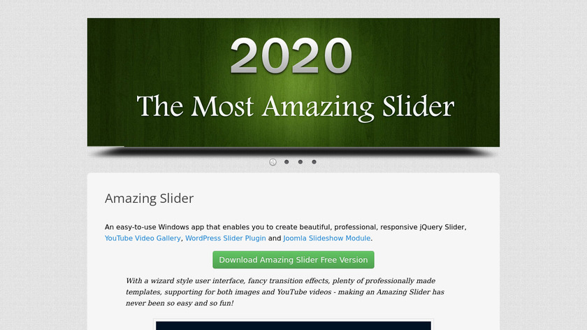 Amazing Slider Landing Page