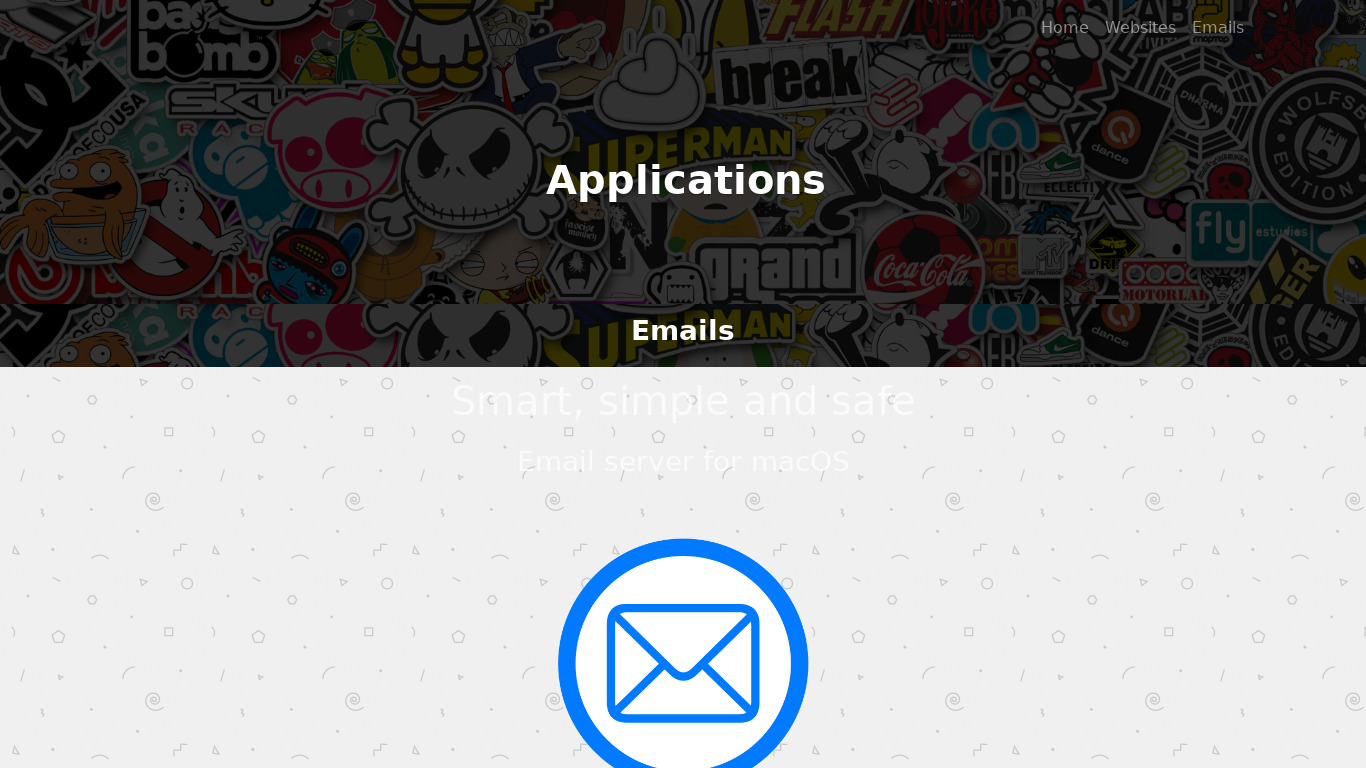 Emails Landing page