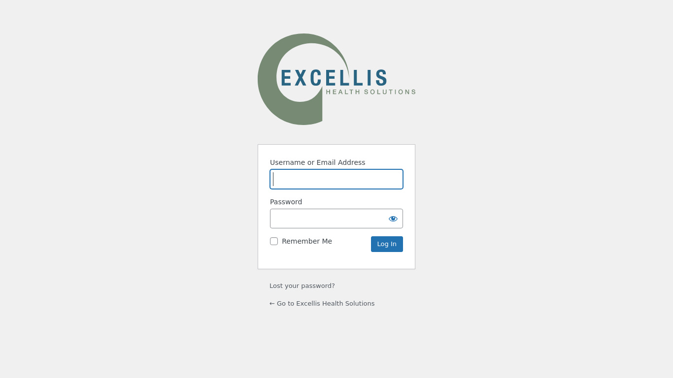 Excellis Health Solutions Landing page