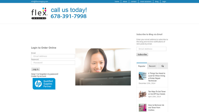 Flex Imaging Managed Print Services Landing Page