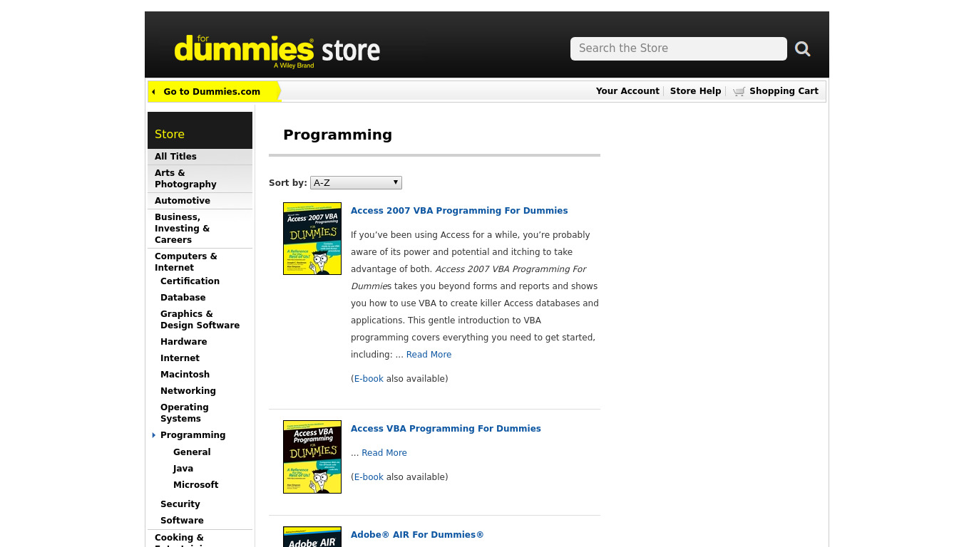 For Dummies Landing page