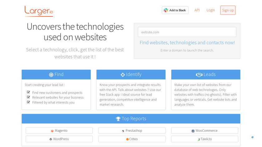 Largerio Landing Page
