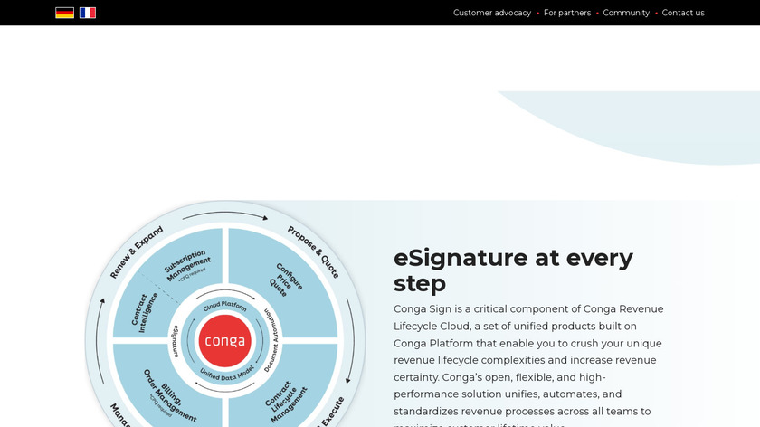 Conga Sign Landing Page