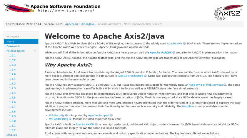 Apache Axis2 Landing Page