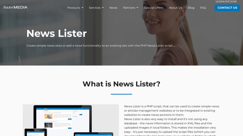 News Lister Landing Page