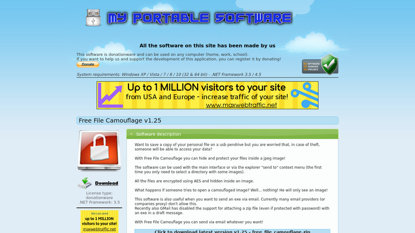 File Camouflage Landing Page
