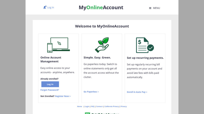 My Online Bill Pay Portal Landing Page