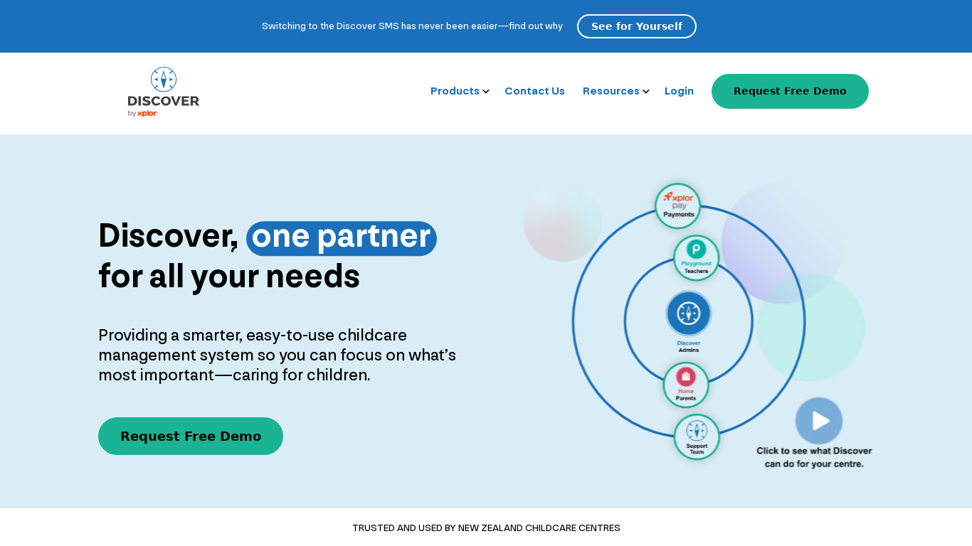 Discover Childcare Landing page